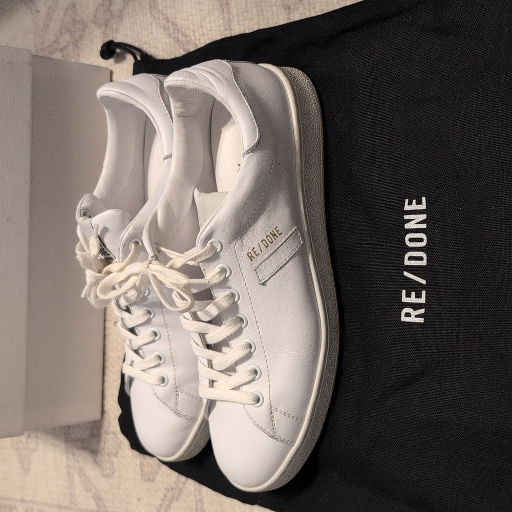 Re/Done 70's Leather Tennis Shoes